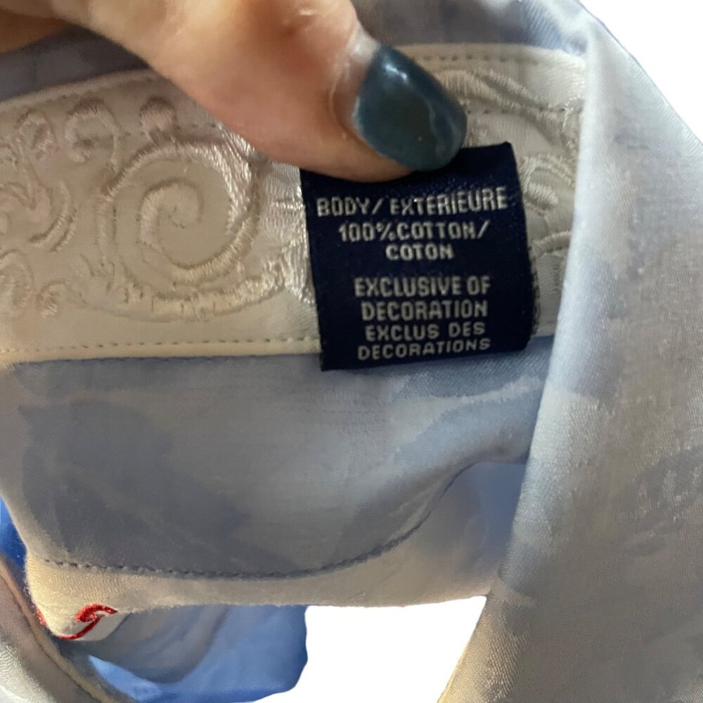 Robert Graham Embroidered Mens Long Sleeve Blue Dress Shirt LT/GT - Picture 9 of 9